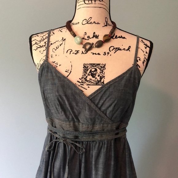 Loft Denim Wrap Dress - Picture 2 of 7